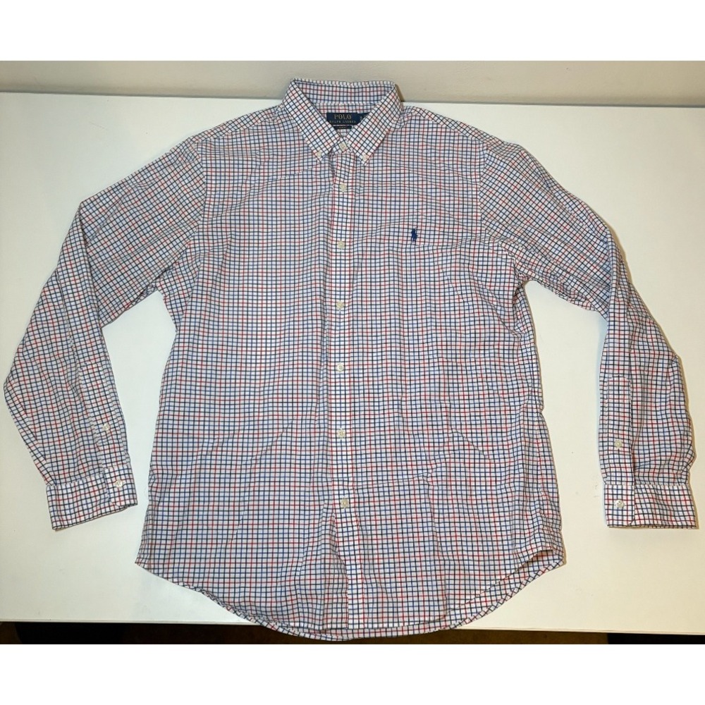 Polo Ralph Lauren Red White Blue Button Down Shirt | Slim Fit XL
